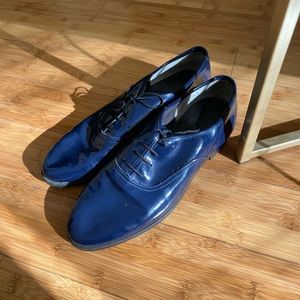 American apparel shiny blue shoes